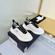 CHANEL 26S PLATFORM SNEAKERS IN WHITE SUEDE WITH CC LOGO