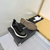 CHANEL 26S PLATFORM SNEAKERS IN BLACK CALFSKIN WITH CC LOGO