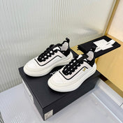CHANEL 26S PLATFORM SNEAKERS IN WHITE CALFSKIN