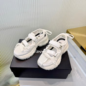CHANEL 26S VELCRO SNEAKERS IN WHITE CALFSKIN WITH BOW