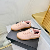 CHANEL 26S SNEAKERS IN LIGHT PINK SUEDE