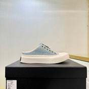 CHANEL 26S MULE SNEAKERS IN LIGHT BLUE WOVEN FABRIC STYLE 3