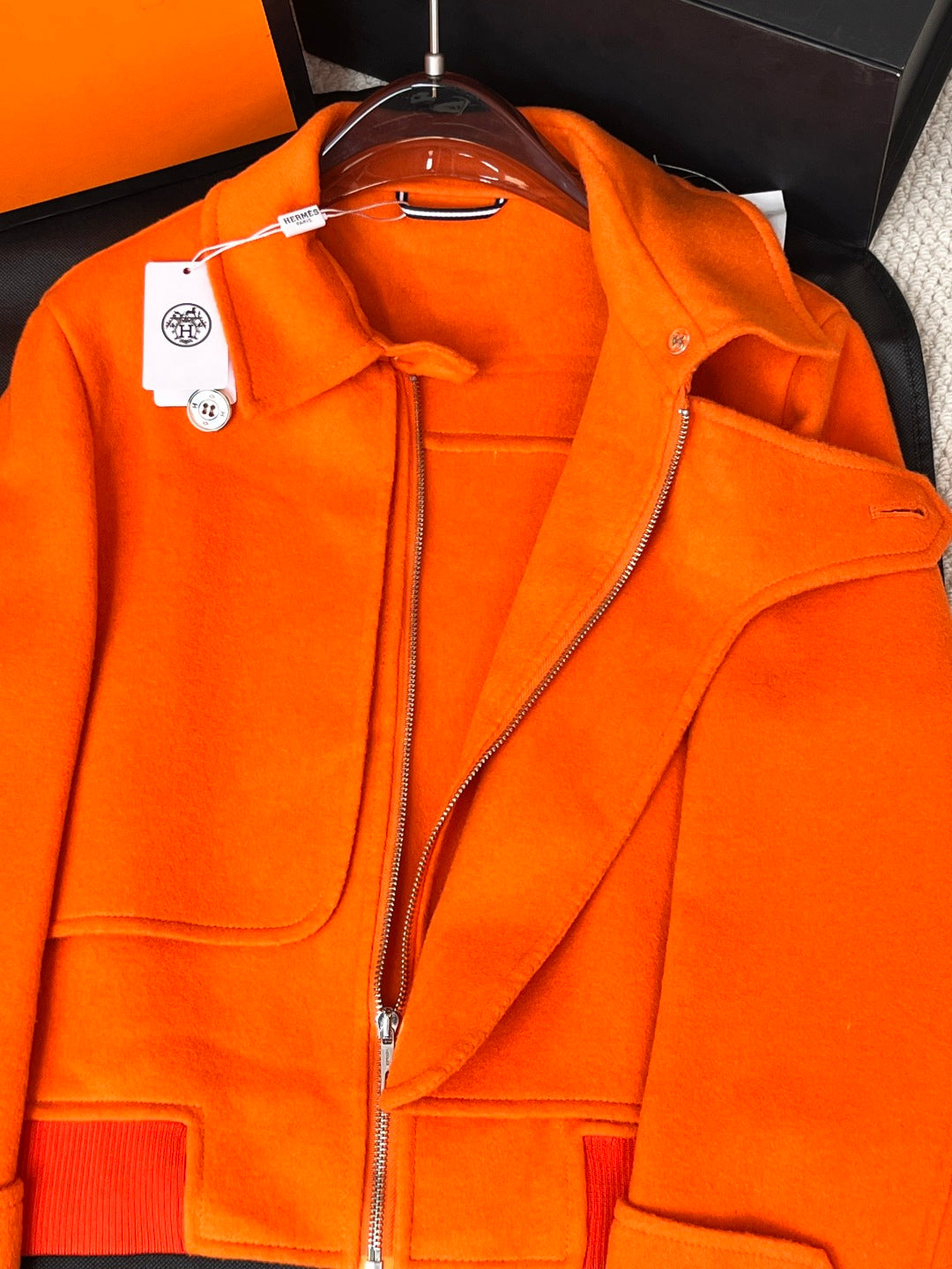 HERMES 25S REVERSIBLE SHORT CASHMERE COAT 238