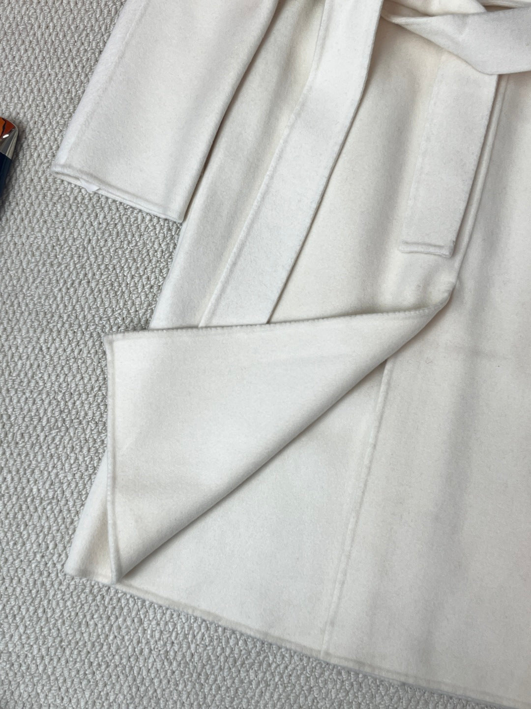 HERMES 25S LONG CASHMERE PIG-NOSE COAT 206