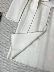 HERMES 25S LONG CASHMERE PIG-NOSE COAT 206