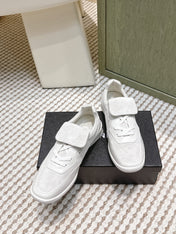 CHANEL 25S SNEAKERS 35MM IN GREIGE SUEDE WITH VELCRO STRAPS