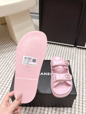 CHANEL 26S SANDALS IN LIGHT PINK CALFSKIN