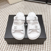 CHANEL 26S SANDALS IN WHITE CALFSKIN