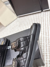 CHANEL 26S SANDALS IN BLACK CALFSKIN