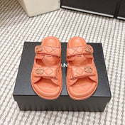 CHANEL 26S SANDALS IN ORANGE CALFSKIN