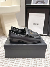 CHANEL 26S LOAFERS IN BLACK CALFSKIN WITH GOLD-TONE CC LOGO