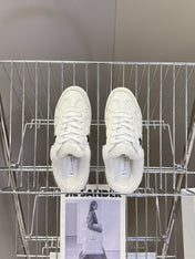 DIOR 25S DIOR STAR SNEAKERS IN WHITE LAMBSKIN AND WOOL