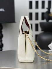 CHANEL 26S SHOPPING BAG MEDIUM 23 IN IVORY WHITE LAMBSKIN GOLD HARDWARE