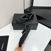 CHANEL 26S MARY JANE SNEAKERS IN BLACK FABRIC