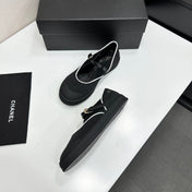 CHANEL 26S MARY JANE SNEAKERS IN BLACK FABRIC