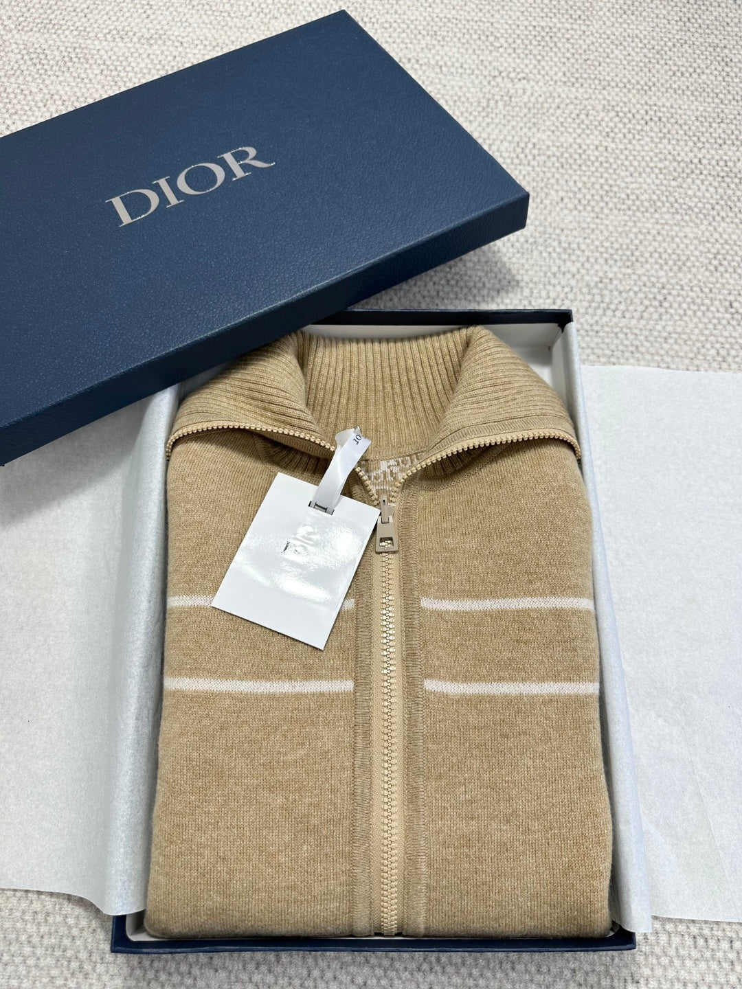 DIOR 26S REVERSIBLE CASHMERE NOTCHED-COLLAR JACKET 976
