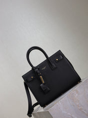 YSL 25S SAC DE JOUR MM 26 IN BLACK SUPPLE GRAINED CALFSKIN GOLD HARDWARE