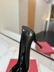 VALENTINO 26S HIGH HEELS 75 MM IN BLACK PATENT CALFSKIN
