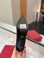 VALENTINO 26S POINTED-TOE PUMPS 65 MM IN BLACK SMOOTH CALFSKIN