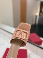 VALENTINO 26S HIGH-HEEL SANDALS 60 MM IN NUDE PINK PATENT CALFSKIN