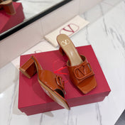 VALENTINO 26S HIGH-HEEL SANDALS 60 MM IN BROWN PATENT CALFSKIN