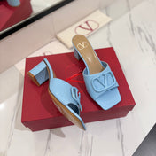 VALENTINO 26S HIGH-HEEL SANDALS 60 MM IN SKY BLUE PATENT CALFSKIN