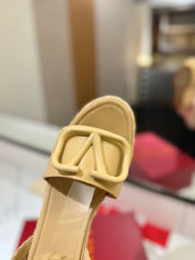 VLTN ESPADRILLE WEDGE SANDALS 25S 90 MM IN GOLDEN BEIGE LAMBSKIN STYLE 9