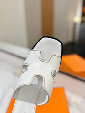 HM 26S HELIA SANDAL 70MM IN WHITE CALFSKIN
