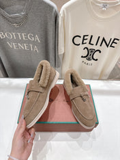 LP 25S SUMMER CHARMS WALK LOAFERS IN LIGHT BROWN SUEDE AND FLEECE