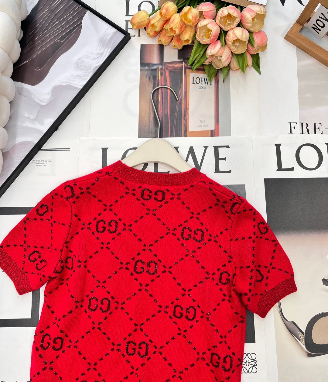 GUCCI SHORT-SLEEVE KNIT TOP STYLE 24