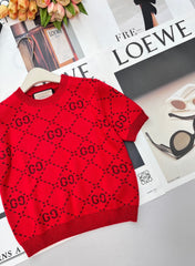 GUCCI SHORT-SLEEVE KNIT TOP STYLE 24