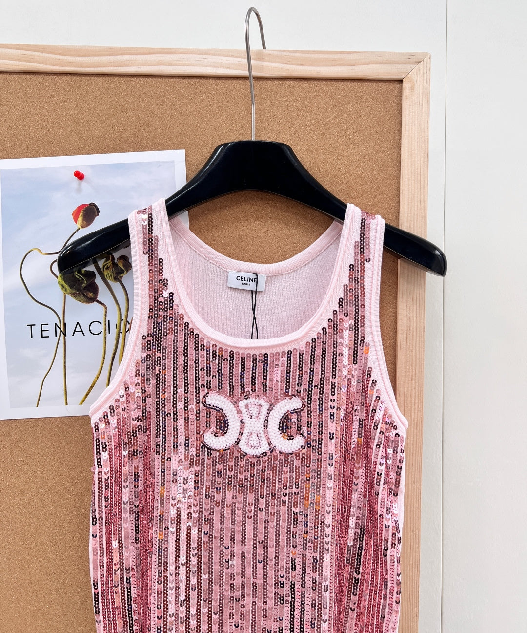 CELINE 26S SEQUIN KNIT TANK TOP 141