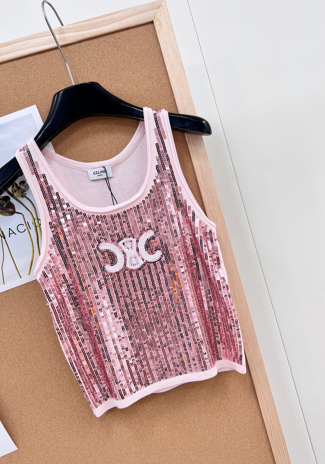 CELINE 26S SEQUIN KNIT TANK TOP 141