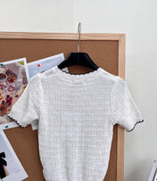 CHANEL 26S SHORT-SLEEVE KNIT TOP STYLE 1148