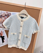 CHANEL 26S SHORT-SLEEVE KNIT POLO 1310