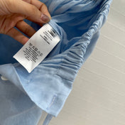 LP STRAIGHT-LEG LINEN PANTS IN BLUE