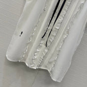 DIOR WHITE RUFFLED SHIRT 264378