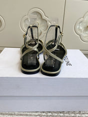 CELINE 26S CLEA TRIOMPHE GLADIATOR SANDALS IN CHAMPAGNE GOLD LAMBSKIN