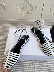 CELINE 26S CLEA TRIOMPHE GLADIATOR SANDALS IN WHITE LAMBSKIN
