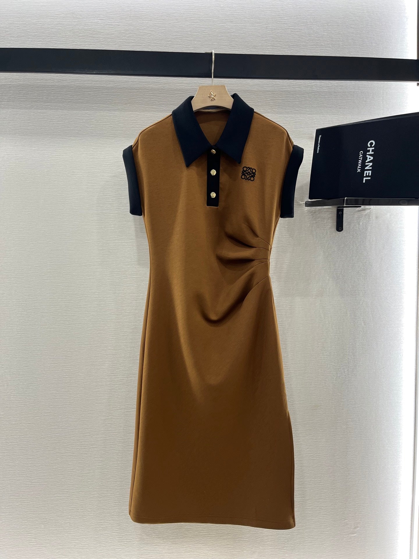 SHORT-SLEEVE COLLAR DRESS 25S IN COTTON 265670
