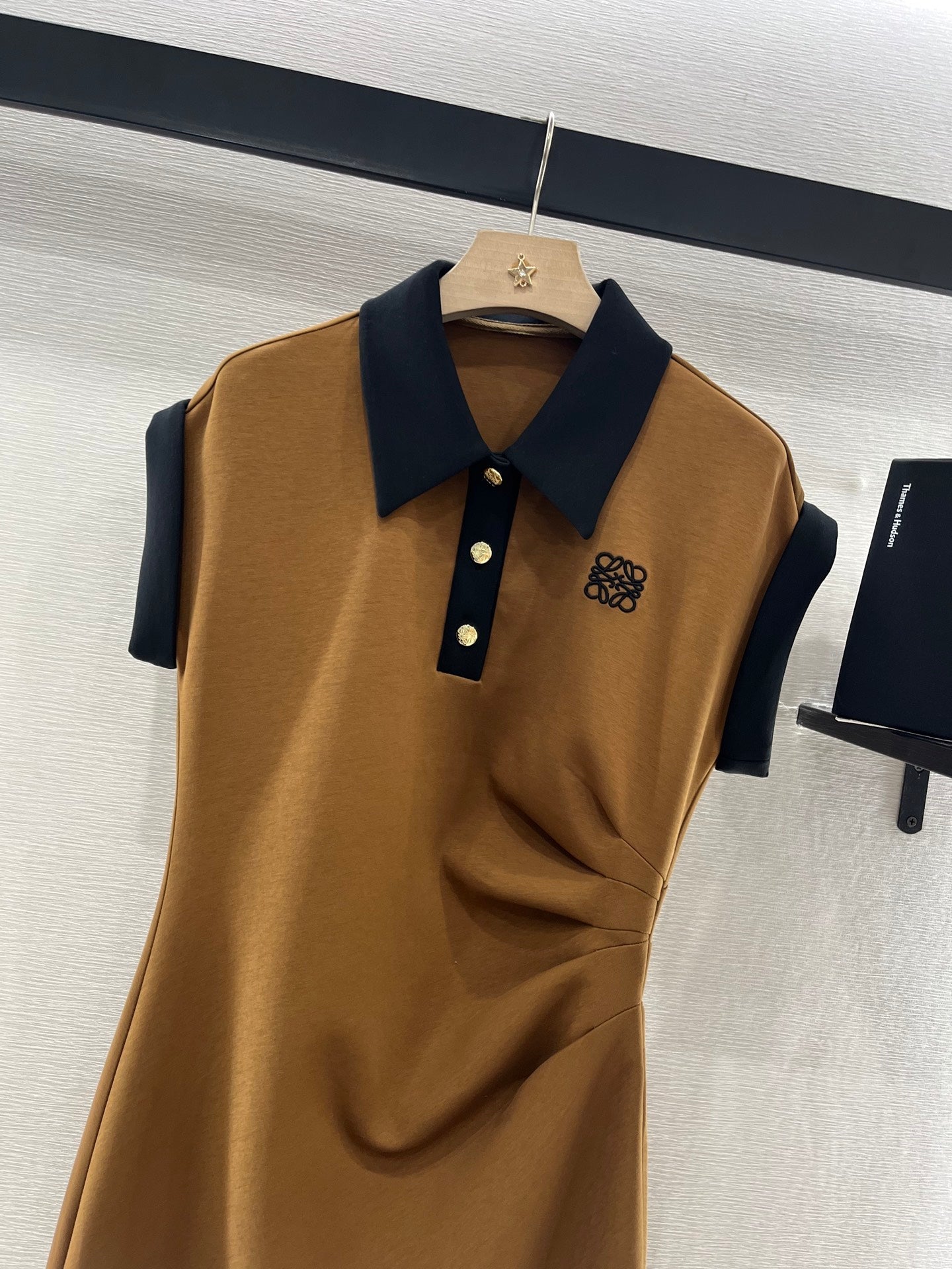 SHORT-SLEEVE COLLAR DRESS 25S IN COTTON 265670
