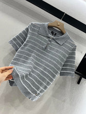 CHANEL SHORT SLEEVE KNIT TOP
