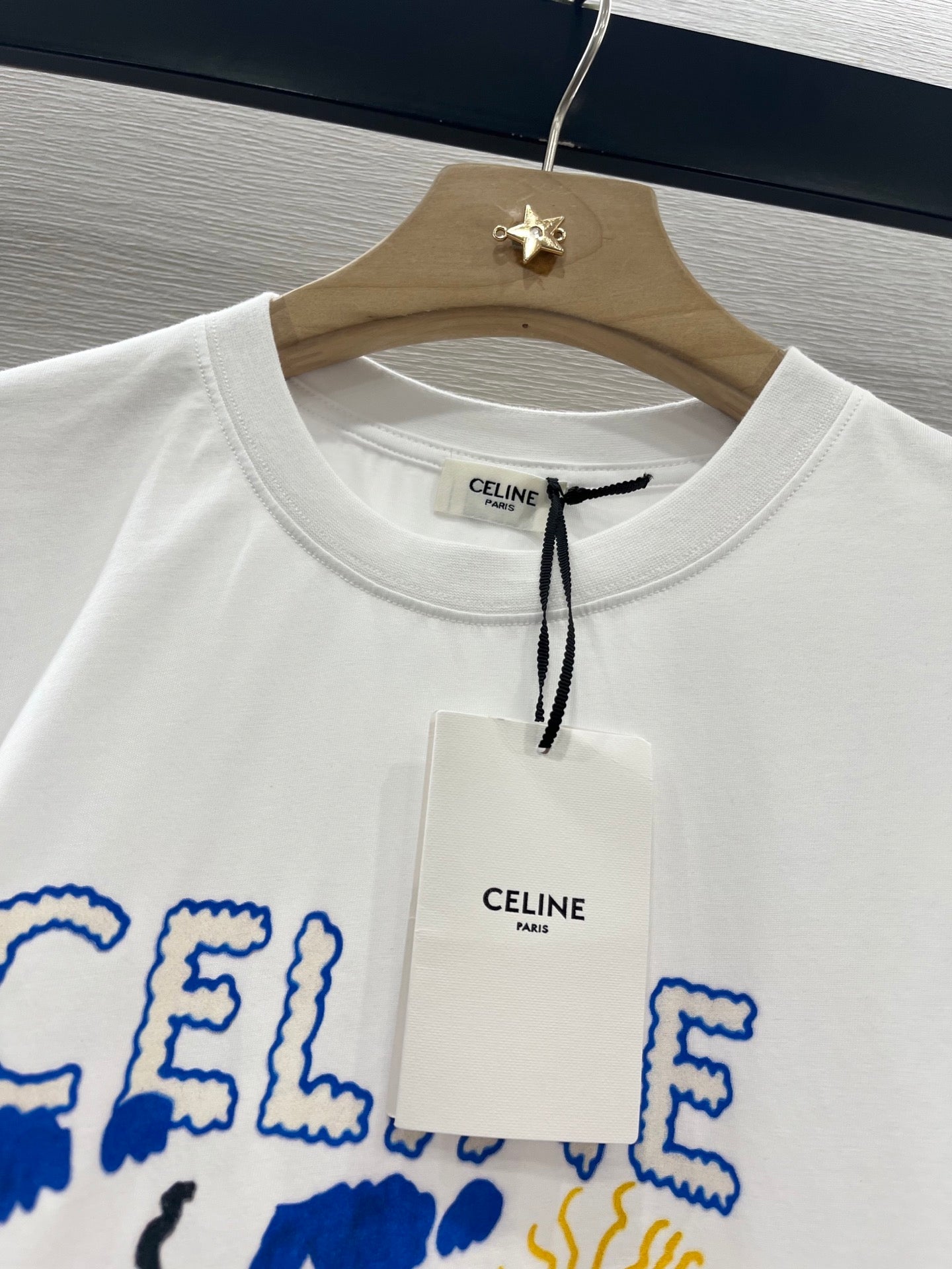 CELINE ROUND-NECK PRINTED T-SHIRT 274674