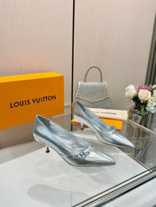 6AM HIGH HEELS 55 MM IN SILVER LAMBSKIN