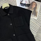 HERMES 25S REVERSIBLE SHORT-SLEEVE KNIT JACKET 109