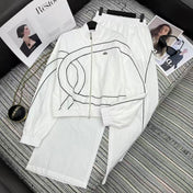 ALO JACKET & STRAIGHT-LEG PANTS SET STYLE 93