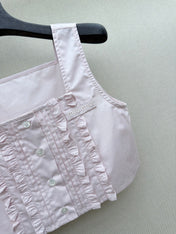 MIUMIU 26S SLEEVELESS CROPPED SQUARE-NECK TOP STYLE 1080