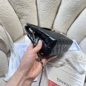 CHANEL 26S MINI KELLY BAG 19 IN BLACK CALFSKIN