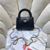 CHANEL 26S MINI KELLY BAG 19 IN BLACK CALFSKIN
