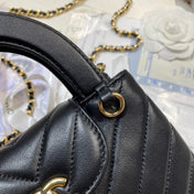 CHANEL 26S MINI KELLY BAG 19 IN BLACK CALFSKIN